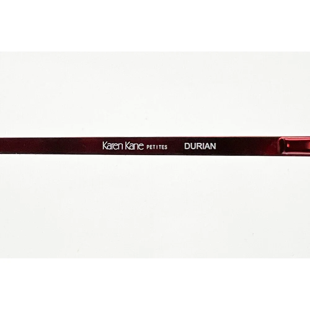 Karen Kane Eyeglasses Womens Black Red Durian Round Full Rim Frames 48-19-135